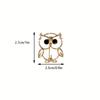 Hollow Animal Metal Pin Light Luxury Owl Badge Pin Fashion Jewelry Owl Rhinestone Brooch  Gifts