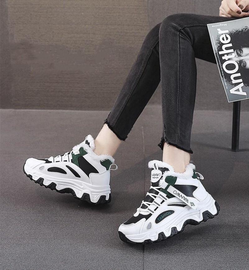 Модные зимние ботинки для женщин, повседневные высокие ботинки, теплые женские кроссовки, ботильоны на платформе, теплые ботинки для снега