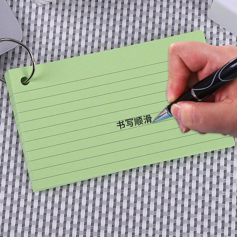 Horizontal Line Loose-Leaf Index Cards Double-sided Revision Cards Durable Binder Memo Book Office