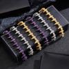 Fashion Geometric Spike Necklace Bracelet Punk Rock Style Men Women CZ Paved Jewelry Everyday Accessory