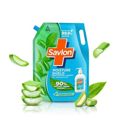 Savlon Запасной пакет для мыла для рук Moisture Shield 1.35л Алоэ Вера Мягкое увлажнение Защита от микробов