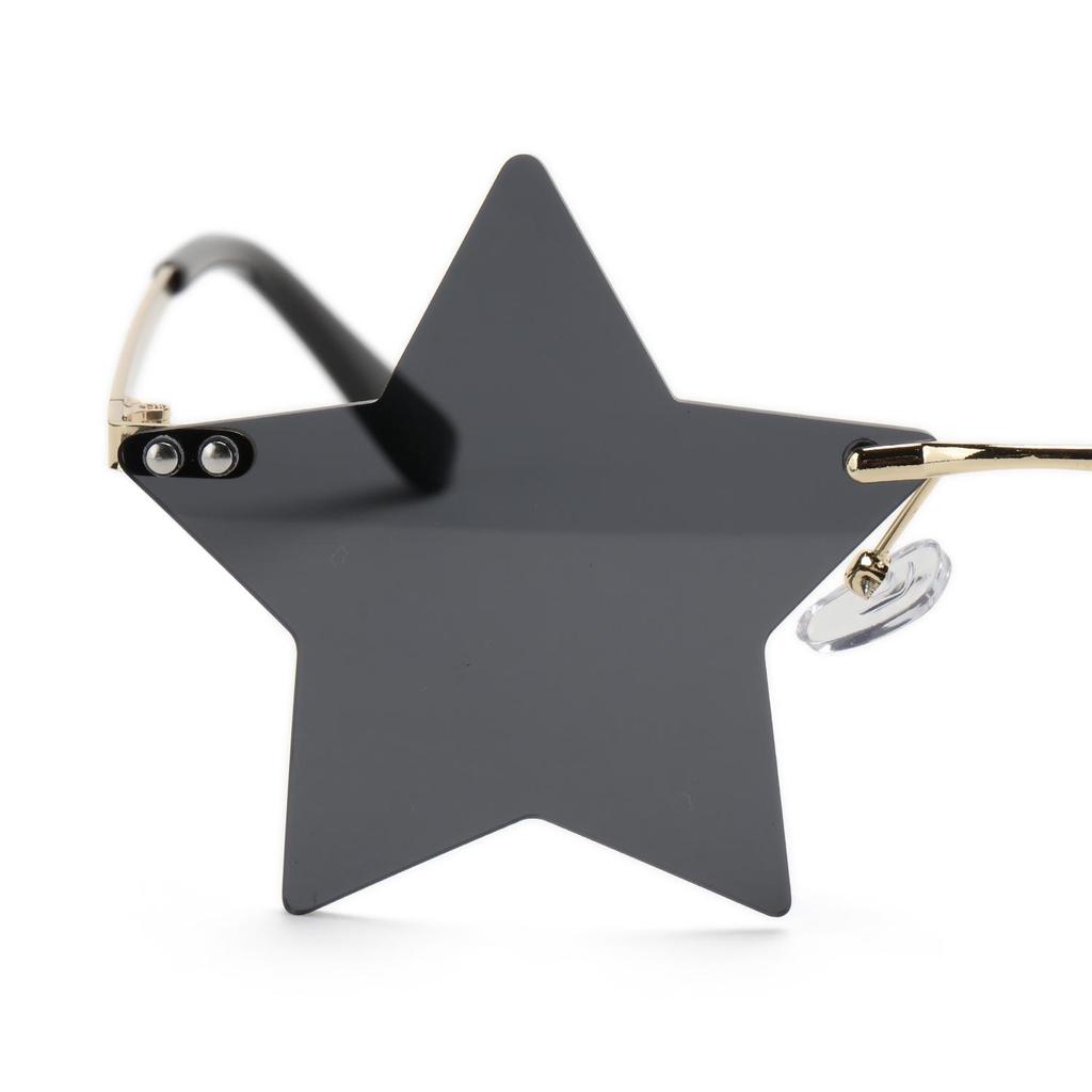 Funny Eyeglasses Pentagram Eyewear Sun Glasses Star Shape Rimless Sunglasses Party Glasses