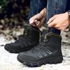 2024 Winter Northeast Cotton Shoes Large Size Snow Boots Men's Warm Velvet Thickened High-top Thick-soled Outdoor Men's Boots