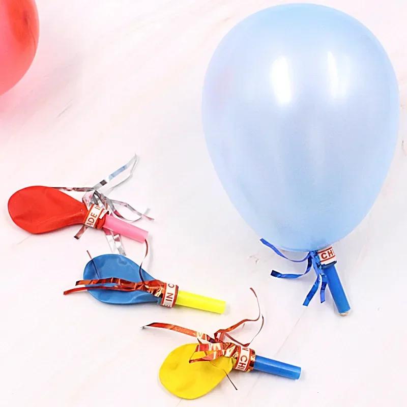 50 Per Pack Colorful Balloon Whistle Blowing Dragon Kid Birthday Party Favors Present Giveaway Souvenir Gift Children Toy Filler