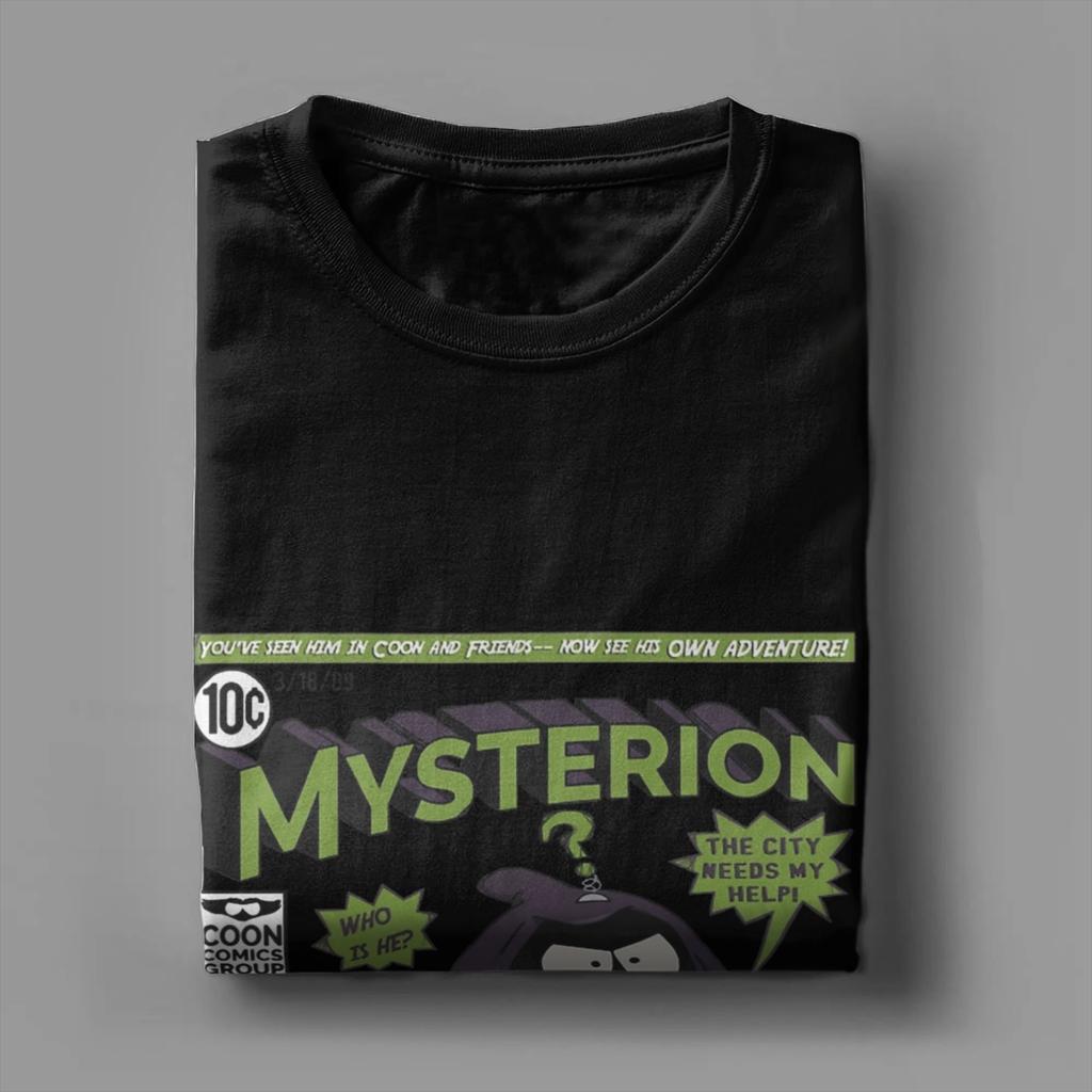 Leisure Souths Parks Футболки Мужские Круглый Вырез 100% Хлопок Футболки Mysterion Футболка с Коротким Рукавом Одежда Большого Размера