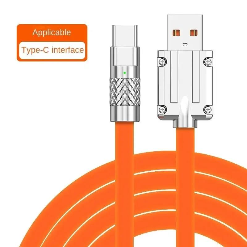 Кабель USB для зарядки 120 Вт 6 А Super Fast Charge PD Type C Жидкий силикон 1 метр Кабель USB Кабель для зарядки USB на USB C для Samsung Xiaomi Huawei
