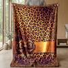 Leopard Print Bow Tie 1 Theme blanket Lightweight Warm Flannel Blanket Decorative Throw Blanket for Home Decoration