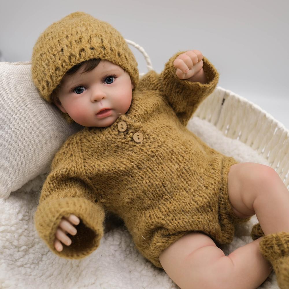 20 Inch Reborn Baby Dolls Ward Soft Cloth Body Simulation Doll Handmade 3D Painted Skin Veins Visible Newborn Doll Kids Toy