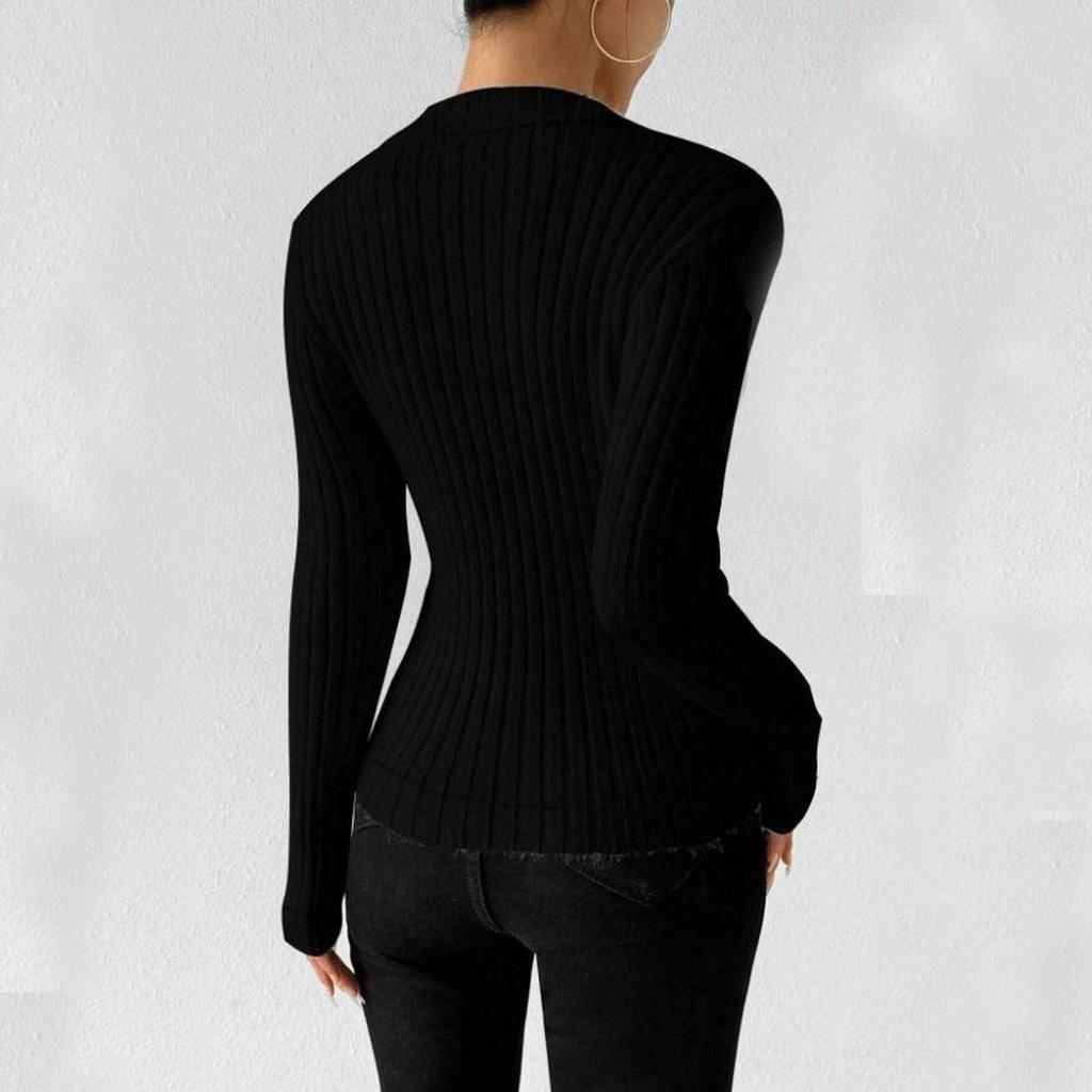 Женская модная повседневная футболка с длинными рукавами, однотонная, приталенная, с V-образным вырезом, с текстурой. Женская футболка, топы.