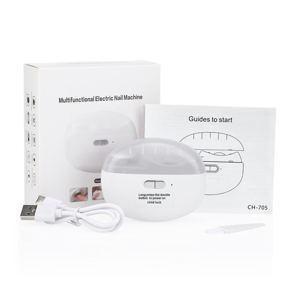 Electric Nail Clippers with Light for Adults Baby Fingernail And Toe Trimmer Pedicure Polishing Cutter for Fingernails And Toes