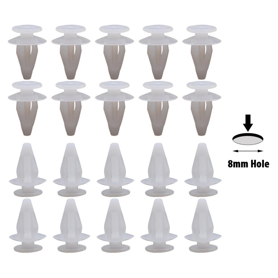 For Toyota Lexus 100 Pcs Panel Bumper Fender Push Rivets Fastener Clips Plastic