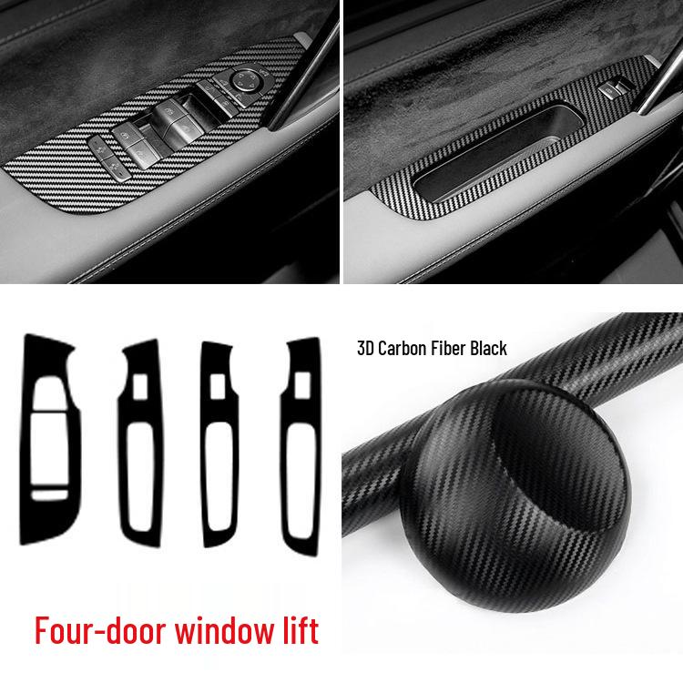 2021 BYD Tang Carbon Fiber Interior Stickers for Console, Gear Lever, and Door Protection.