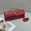 High-End Ladies' Ostrich Pattern Baguette Shoulder Bag