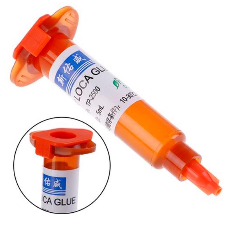 УФ-клей, 5 мл, популярный прозрачный клей LOCA, горячая распродажа для ремонта мобильных телефонов, жидкий оптический высококачественный инструмент для ремонта сотовых телефонов для сенсорного экрана tp-2500