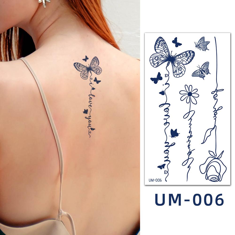 1 Sheets Waterproof Semi Permanent Long Lasting Fake Tattoos Women's Arm Fake Tattoos Herbal