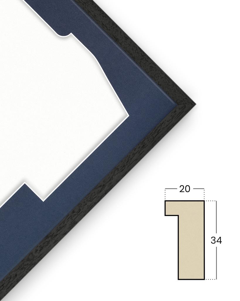A sports shirt frame with a window - a great gift for a fan