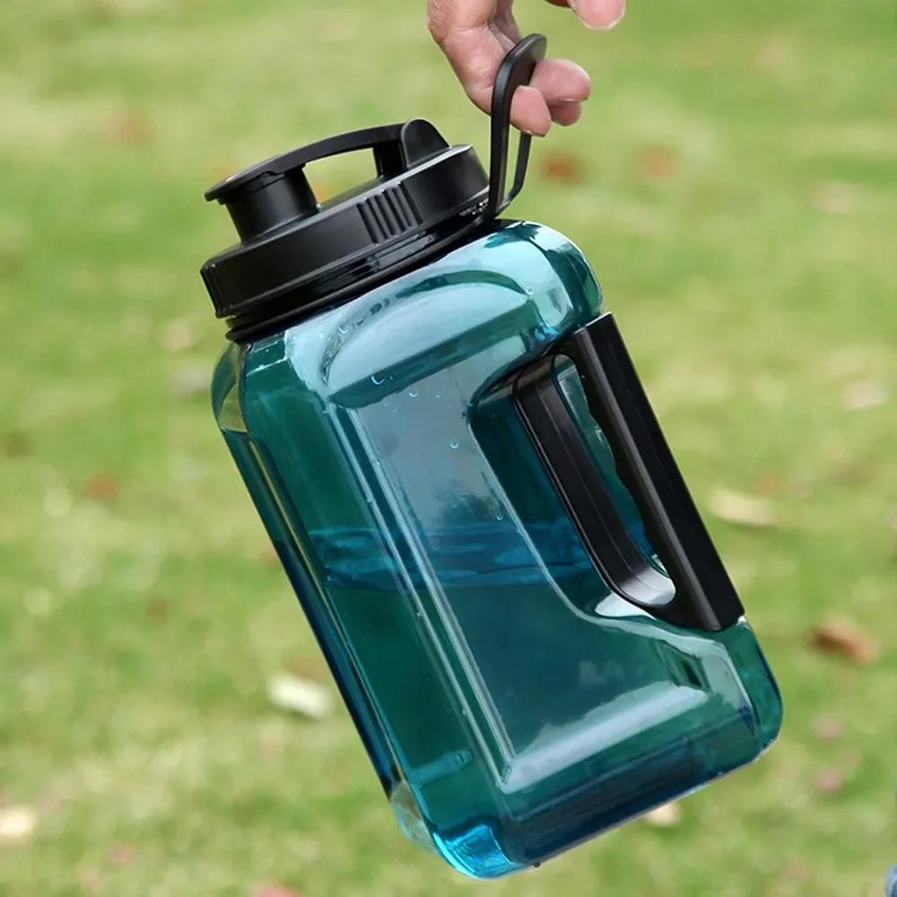 2.4L Gym Water Bottle BPA Free Leak-proof Portable Large Capacity Plastic Kettle for Outdoor Camping Cycling Hiking Sports