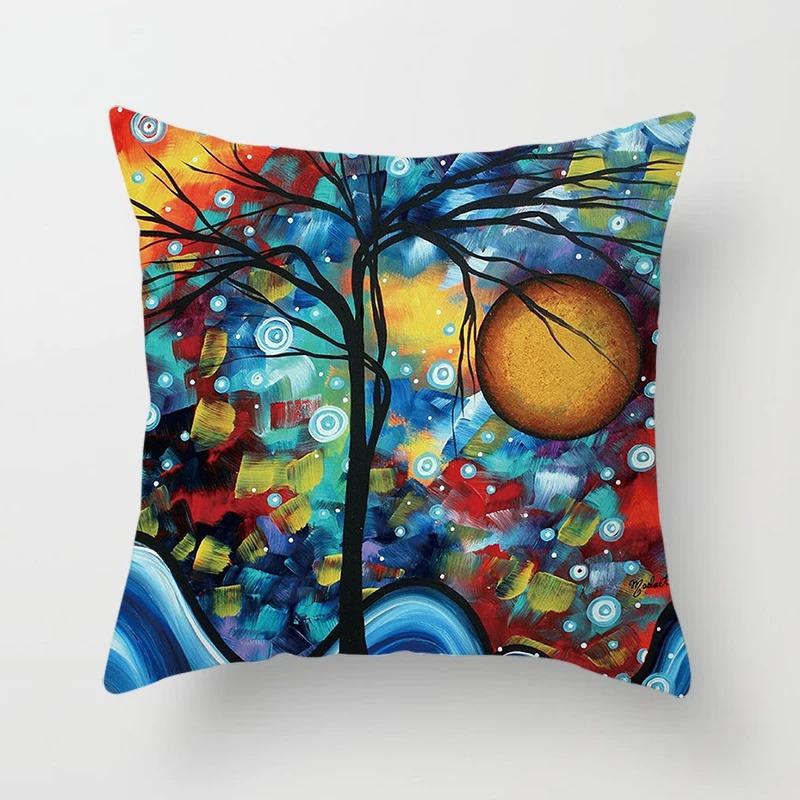 Creative Tree Pattern Pillowcase Interior Decoration Office Living Room Home Pillowcase