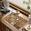 Kitchen Draining Mat Coffee Machine Super Absorbent Pad Tableware Drying Mat Countertop Placemat Home Decoration