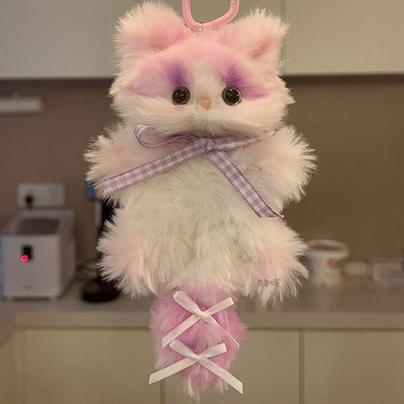 Милый плюшевый котенок кулон ручной работы Diy материал упаковка для девочек детские игрушки милый подвесной подарок