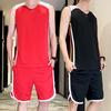 2024 New Basketball Jersey Set for Men: Loose Plus Size Training Running, Fitness Breathable, Sweat-Wicking Sports Jersey