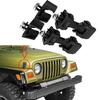 2 комплекта защелок замка капота автомобиля, пряжки, кронштейны для Jeep Wrangler TJ 1997-2006 68038118AA 55176636AD