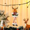 Качающаяся кукла Рождественские аксессуары Фигурка Санты/Снеговика/Оленя/Медведя с подвесной веревкой для внутреннего украшения