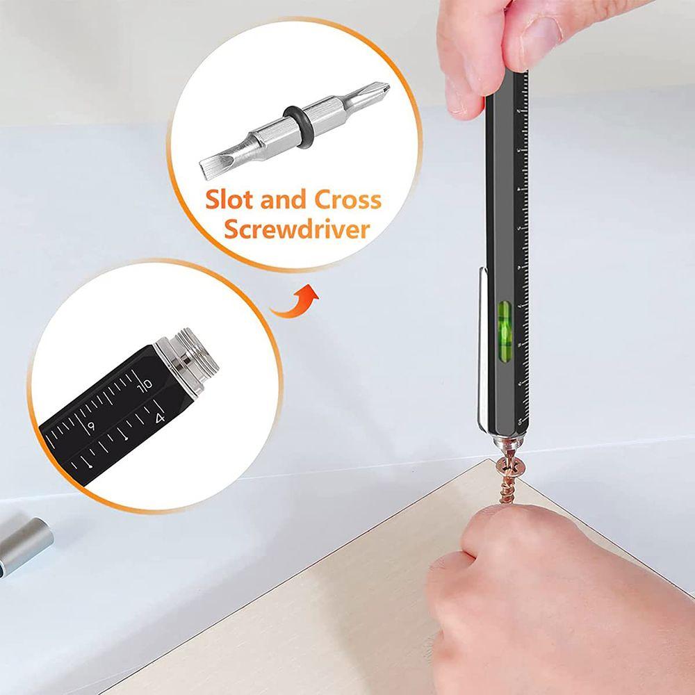 Многофункциональная емкостная ручка с отверткой Многофункциональная отвертка Шариковая ручка со спиртовым уровнем
