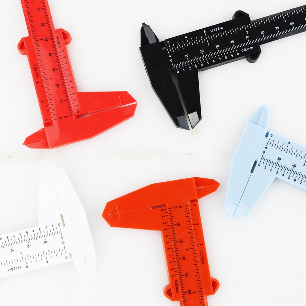 0-150MM Sliding Caliper Plastic Lightweight Smooth Plastic Square Ruler Easy to Measure Accurate Measuring Tool Line Saw
