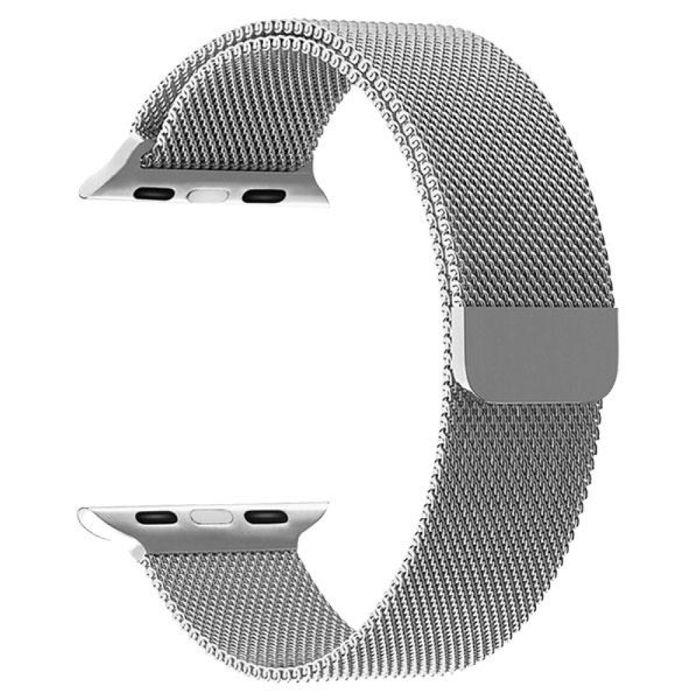 Bracelet Apple Watch - MY-MONTRE - Milanaise - Acier inoxydable - Compatible 42/44/45/49mm - Boucle magnétique