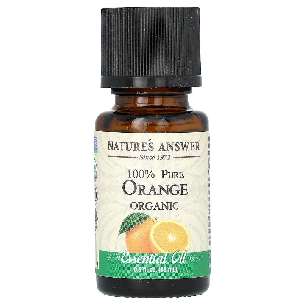 Nature's Answer Organic Essential Oil, 100% Pure Orange, 0.5 Fl Oz (15 Ml)