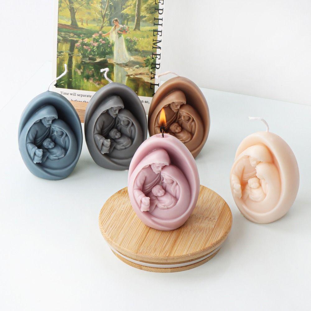 Catholic Holy Jesus Mould Silicone Virgin Mary Mold Jesus Family Candle Mold  Home Decor