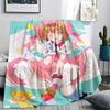 1 шт. Фланелевое одеяло с принтом Cardcaptor Sakura, Высококачественное, Удобное для всех сезонов, Домашний декор, Тепло и уют, Идеально для рождественских подарков