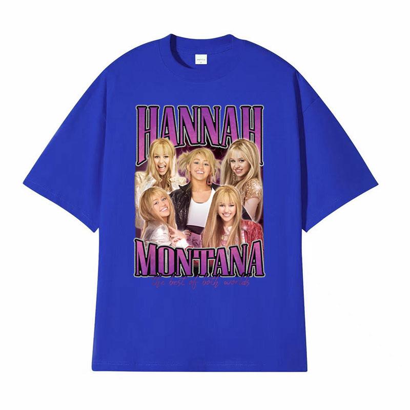 Miley Cyrus Hannah Montana Hip Hop Retro Style Graphic T Shirts Unisex Women Fashion Casual 100 Cotton Tshirt Summer Streetwear