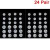 12/24/36Pairs Women's Fashion Luxury Cubic Exquisite Big Zircon Crystal Diamond Stud Earrings Set