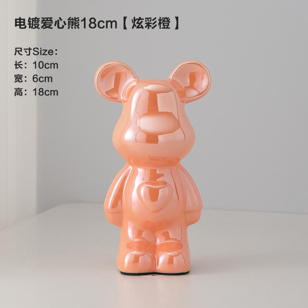 18-28 см европейская гальваническая керамическая кукла-медведь, украшение для домашнего рабочего стола, украшение для гостиной, декоративная статуэтка