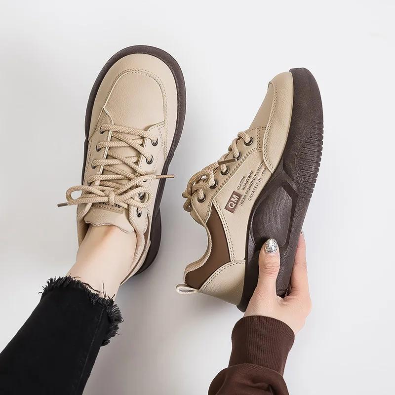 Women's Sneakers Autumn Comfortable Flat Vulcanized Shoes Korean Style Trendy All-match Platform Shoes for Women Zapatos Mujer