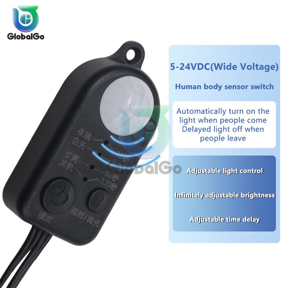 DC5-24V USB ИК-датчик движения DC выключатель Корпус Инфракрасный Интеллектуальный датчик Детектор Переключатель для Светодиодной ленты Автоматический