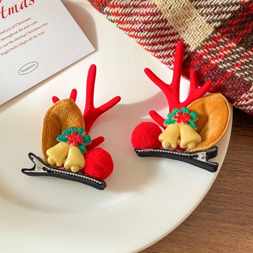 1 Pair Antler Hair Accessories Hair Clips Pendants Cute Elk Horn Hair Clips Kids Gifts