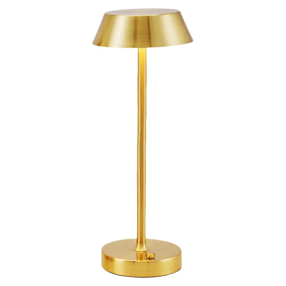 LED Wireless Gold Table Lamp Stepless Dimmable Touch Table Light Creative Night Light for Restaurant Bedroom Patio