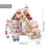 City Street Scene Candy House Building Block Set DIY Creative Fairy Tale House Model Assembled Brick Children's Toy Gift