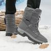 Новые теплые мужские плюшевые зимние ботинки, высокие зимние мужские ботинки, водонепроницаемые зимние мотоциклетные ботинки, противоскользящие мужские походные ботинки