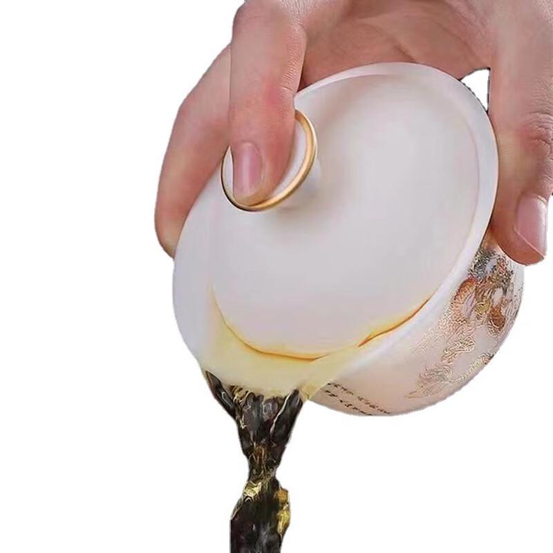 Chaxun Mutton Fat Jade Ceramic Gaiwan