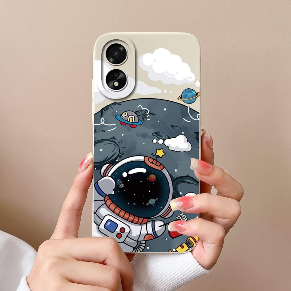 Case For OPPO A2 A38 A58 A78 A79 Realme 11 Pro Plus Cover Cute Pilot Liquid Silicone Shockproof Screen Protector Phone Bumper Matte For OPPO Shell