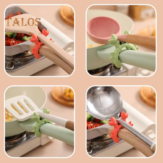 1/2 шт. силиконовый держатель для лопатки в форме краба, подставка для ложки, не допускающая ожогов, для кастрюли, неперфорированная подставка для вилок, кухонный гаджет