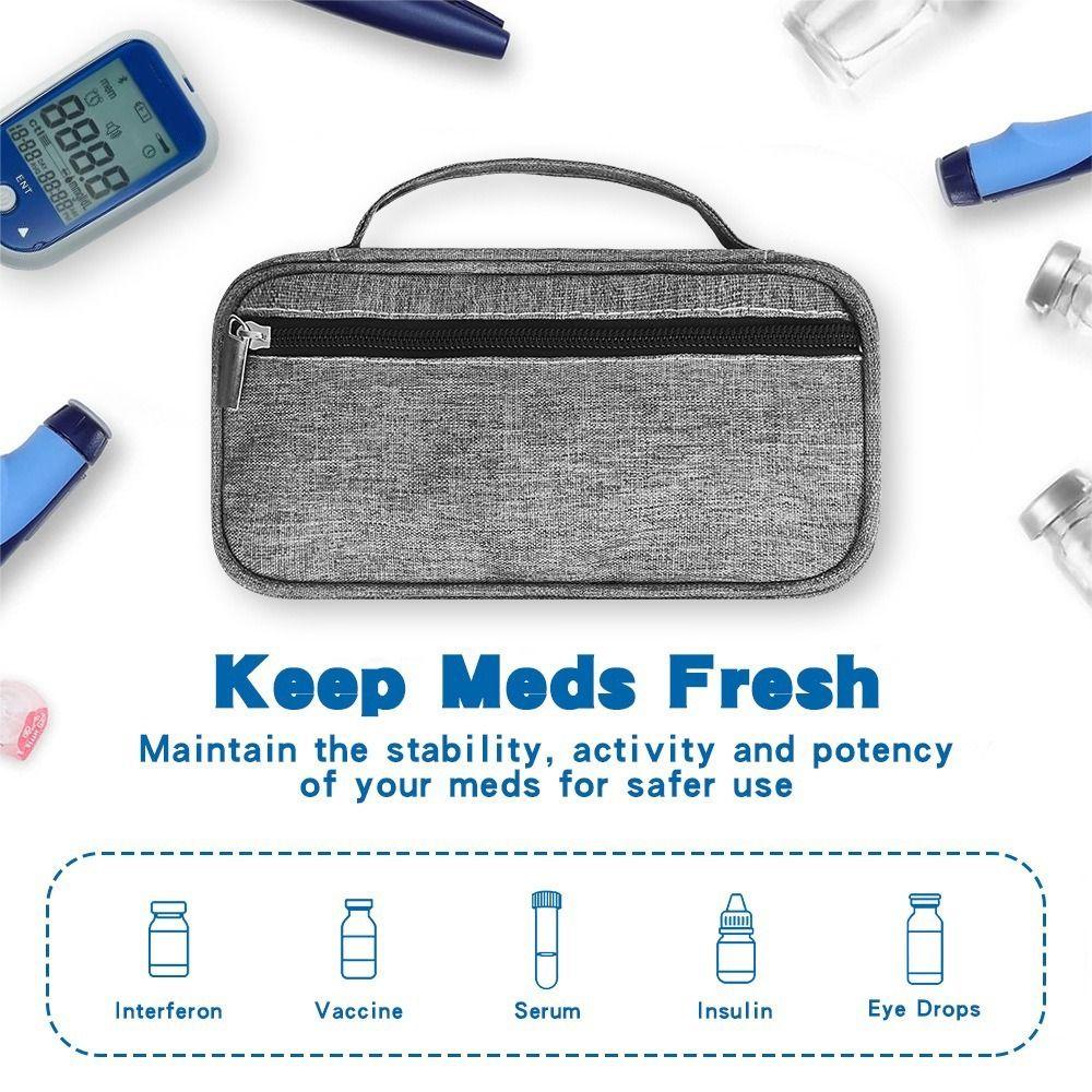 Lightweight Insulin Cooling Bag Wear-resistant Washable Insulin Carry Case Waterproof Medicine Storage Bags Office