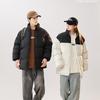Новая хлопковая стеганая одежда-хлеб с воротником-стойкой, мужская, простая, контрастных цветов, модный бренд, парные модели, утолщенная теплая хлопковая одежда