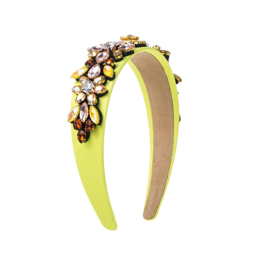 Женская тяжелая промышленность, полный кристалл, винтажная повязка на голову с широкими краями в стиле барокко, инкрустированная высококачественная женская повязка для волос