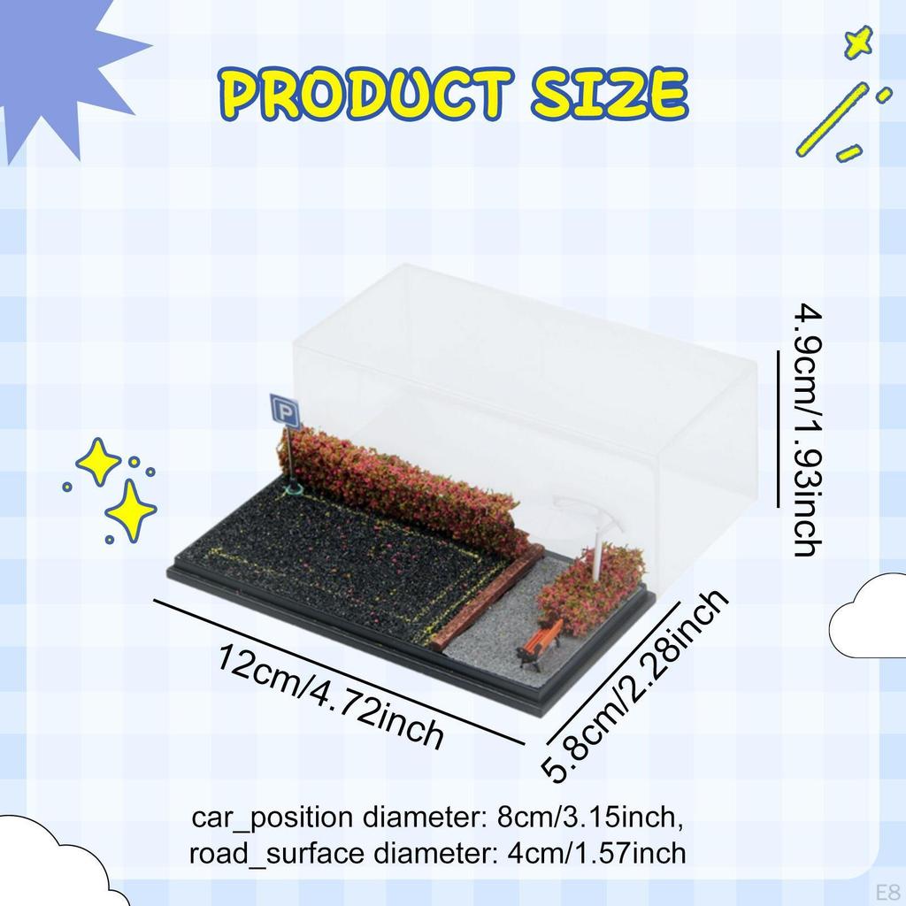 1/64 Diecast Car Display Case Parking Diorama Base