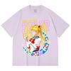 230 г/м² 100% хлопок Sailor Moon V8 Принт Минако Унисекс Тяжелая хлопковая футболка